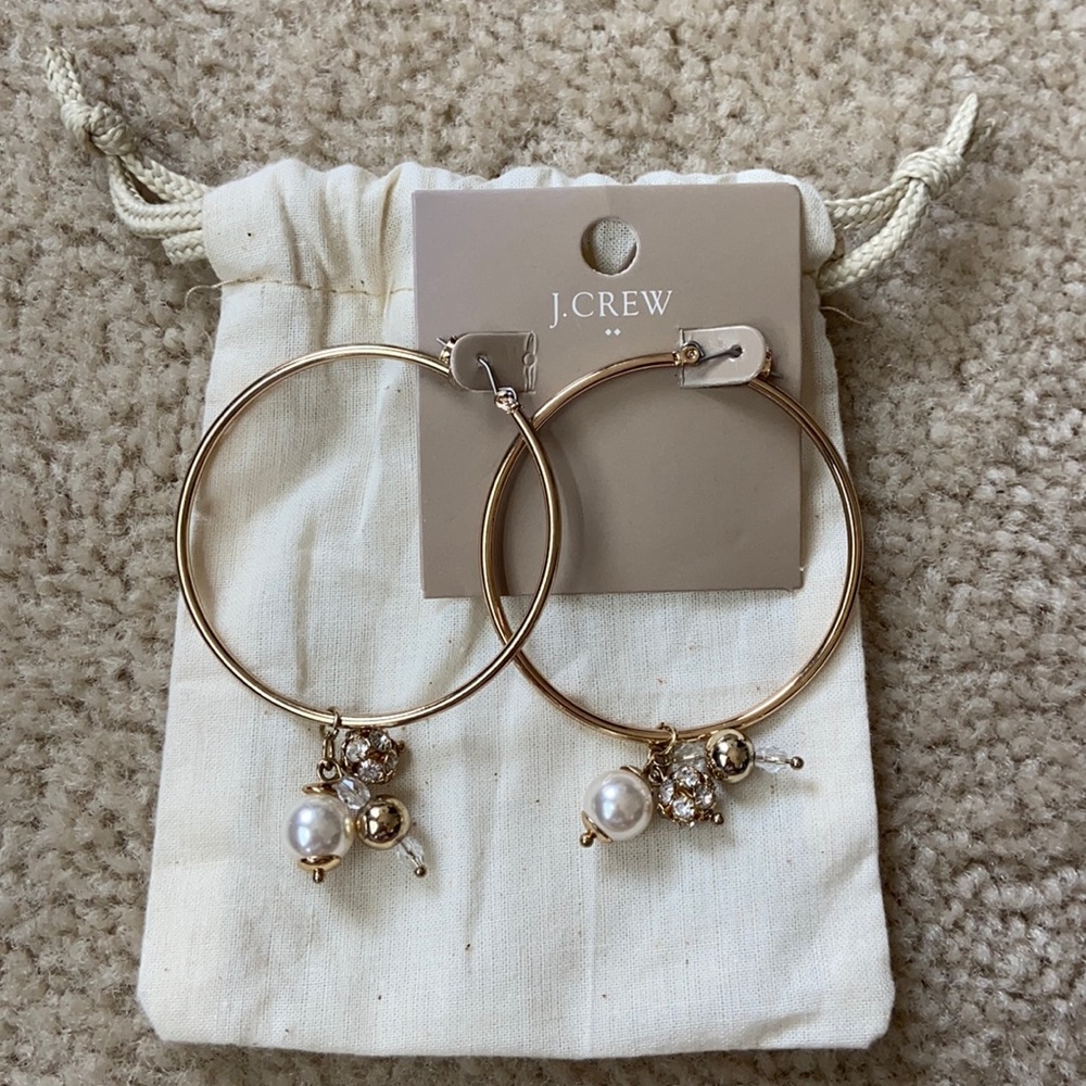 J Crew Gold Hoop Earrings